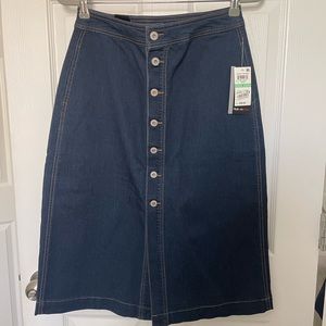 Denim Mid-Rise Skirt